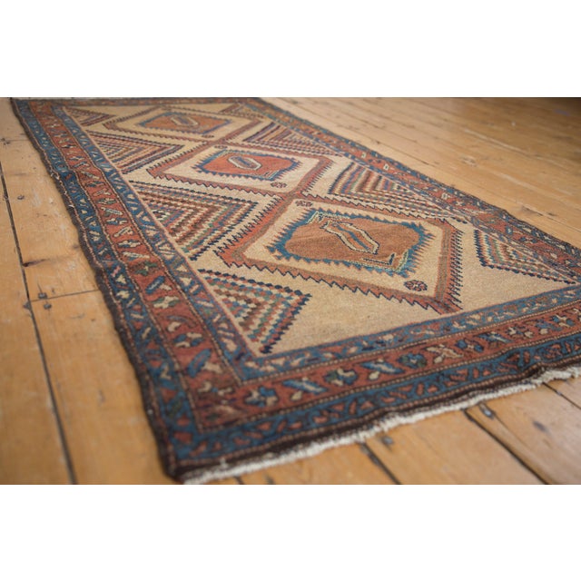 Shabby Chic Antique Camel Hair Serab Rug Runner - 3'1" x 5'10" For Sale - Image 3 of 10