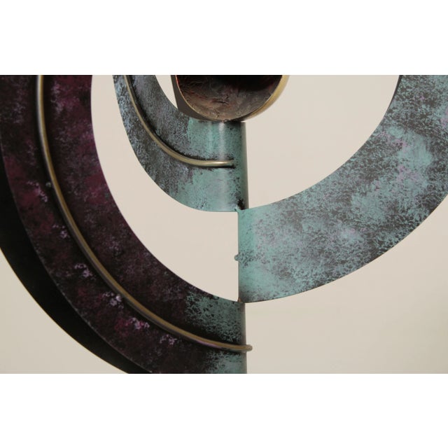 1990s Curtis Jere Postmodern Circular Geometric Sculpture For Sale - Image 10 of 13