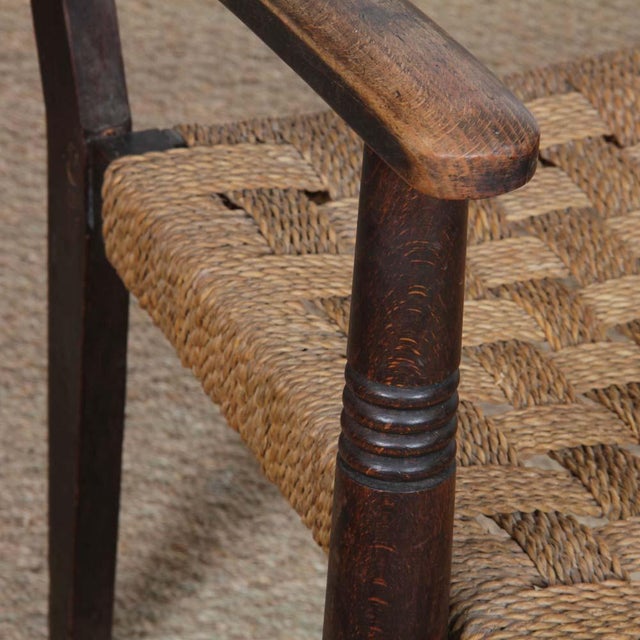 Set of Rope Armchairs in the style of Audoux and Minet, 1950 For Sale - Image 3 of 5