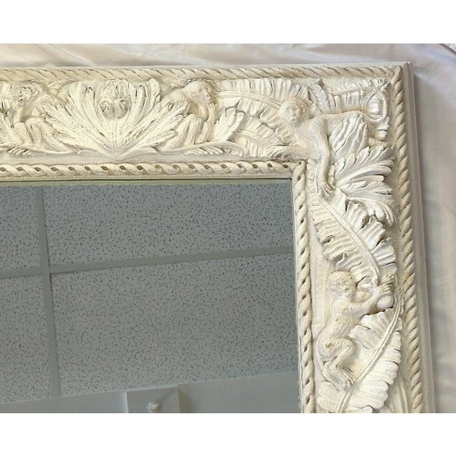Late 20th Century Mid Century Large Coastal Wall Mirror With Monkey and Palm Leaf Motifs For Sale - Image 5 of 18