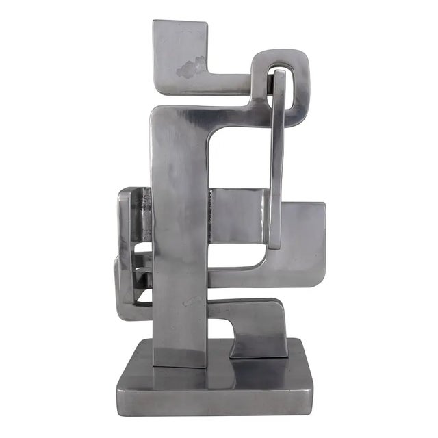 Noir NOIR Kubric Sculpture, Silver For Sale - Image 4 of 5
