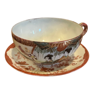 Vintage Asian Porcelain Teacup & Saucer