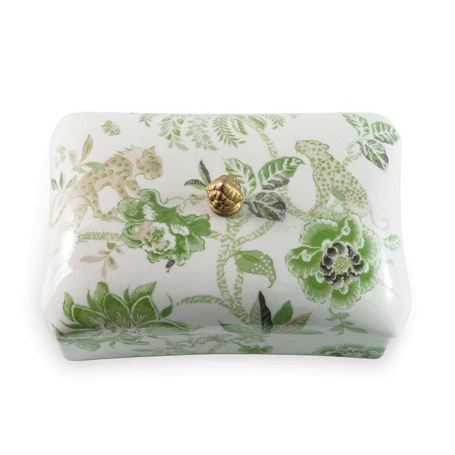 Traditional Williamsburg for Port 68 Braganza Green Box For Sale - Image 3 of 7