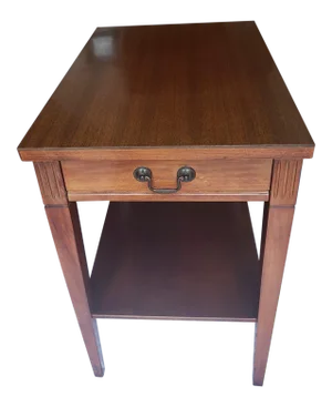 Mersman Two Tier Single Drawer Mahogany Side Table