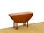Scandinavian folding teak dining table. round table ideal for small spaces. dimensions: h75 d122 lr1: 79.5 p41
