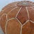 Vintage Light Tan Coloured Leather Pouf For Sale - Image 4 of 9