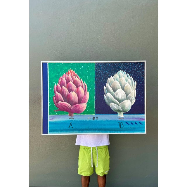 Peter Read Framed Artichoke Painting For Sale - Image 13 of 17
