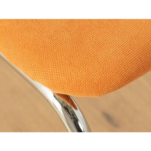 Orange Vintage Chairs, 1970s, Set of 4 For Sale - Image 8 of 9