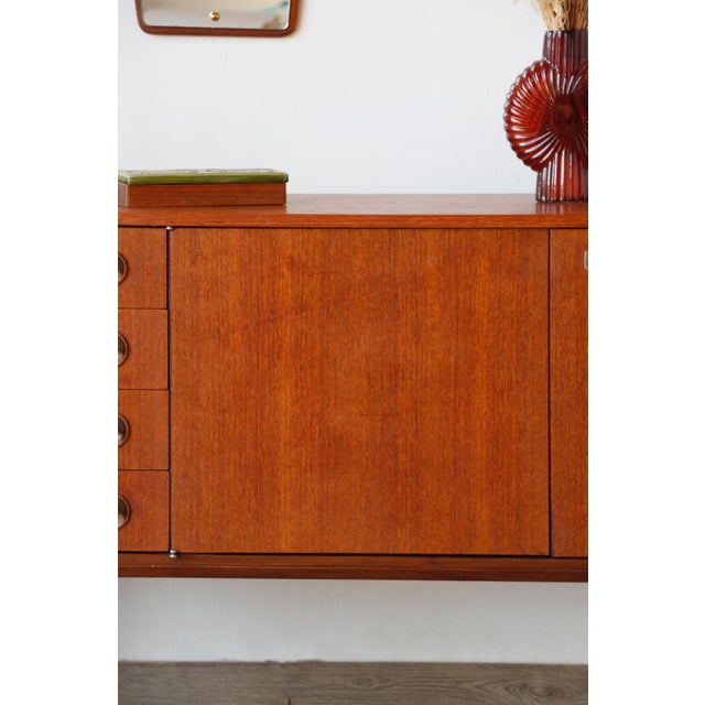 Brown Vintage Scandinavian Teak Sideboard, 1970s For Sale - Image 8 of 18