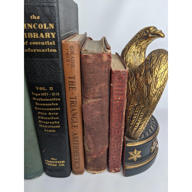 Burgundy Antique & Vintage Americana Library – 5 Green, Black, Tan & Burgundy Books, 1900–1955 For Sale - Image 8 of 18