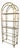 Vintage Gilt Metal Faux Bamboo Curio Display Etagere With 5 Glass Shelves For Sale