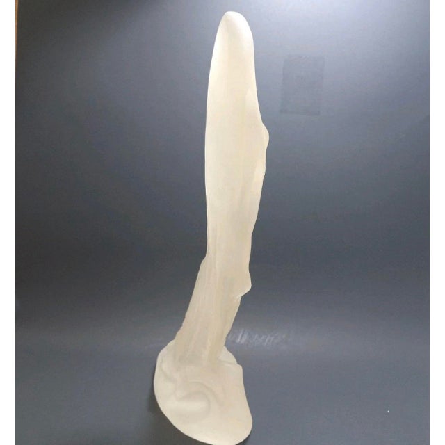 Plastic Vintage 1980s Austin Productions Frosted Lucite Mermaid Art Deco Sculpture For Sale - Image 7 of 9