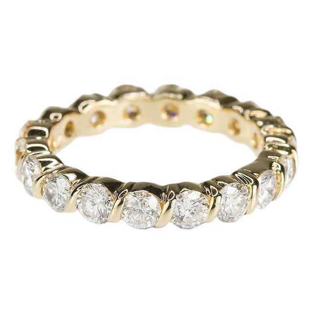 Late 20th Century Diamond Eternity Band, Size 5 For Sale