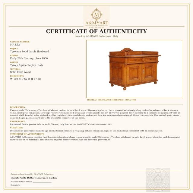 Antique Country Larch Washbasin Cabinet For Sale - Image 11 of 13