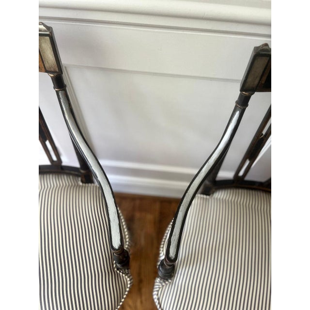 Mid 20th Century Federal Style Arm Chairs, a Pair For Sale - Image 10 of 11