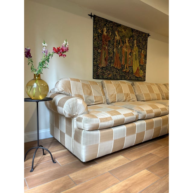 1980s Silk Checkered Sofa by Drexel Heritage Chairish