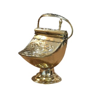 Late Victorian Brass Coal Helmet, 1890s For Sale
