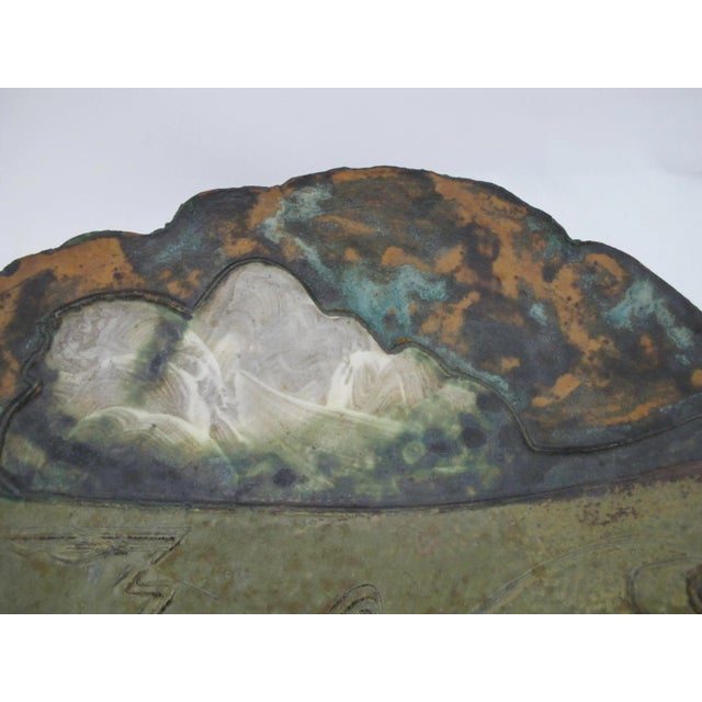 Vincent Suez Studio Art Pottery Earthenware Footed Bowl Abstract Sculpture For Sale - Image 4 of 9