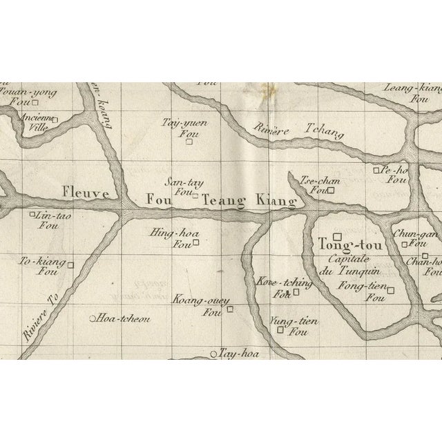 Antique Map of Tonkin, Northern Vietnam Red River Delta, 1780s For Sale - Image 3 of 10