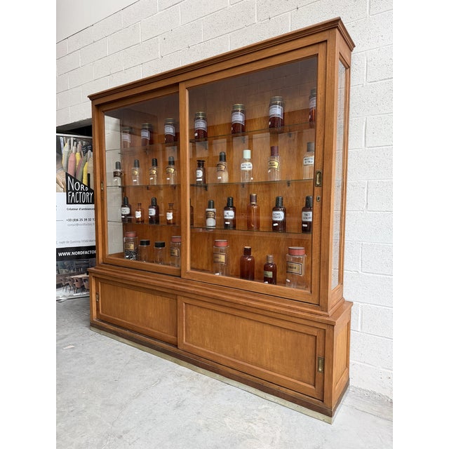 Vintage Pharmacy Display Case in Mahogany For Sale - Image 3 of 18
