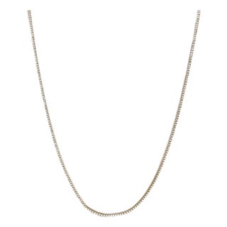 14K Yellow Gold 5.0 Cttw Lab Grown Diamond Tennis Necklace For Sale