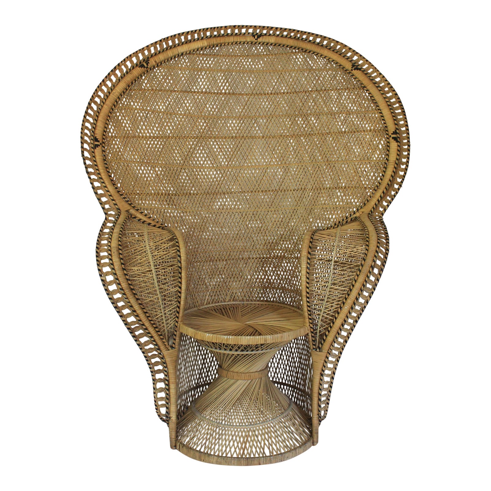 Boho Wicker Peacock Chair Chairish