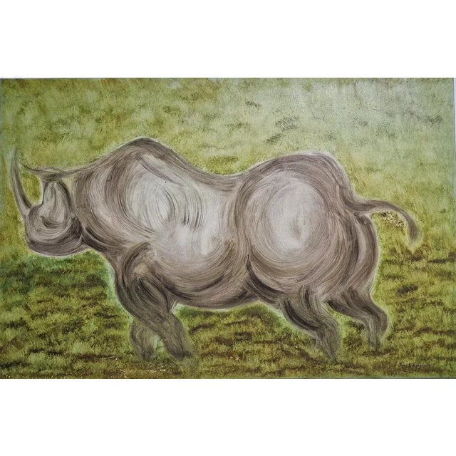 Ines Borgognoni, Untiled, 1970s, Oil on Canvas For Sale - Image 4 of 5