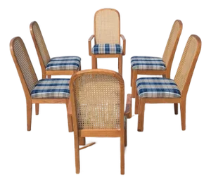 Postmodern Cane Back Dining Chairs by Douglas, Set of 6, 1980s