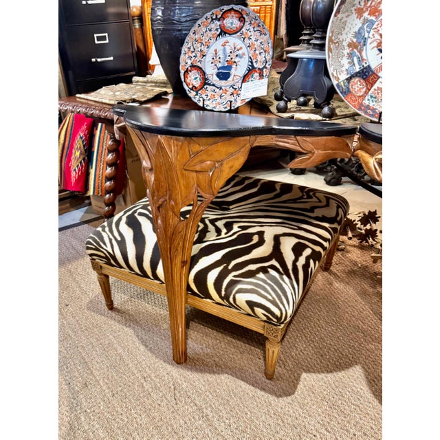 Pair Carved Wood Consoles in the Style of Serge Roche For Sale In Los Angeles - Image 6 of 9