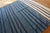 1930s 1930s Blue Stripe Antique Indian Cotton Dhurrie Rug 8'2'' X 40'2" Flatweave Carpet For Sale - Image 5 of 13