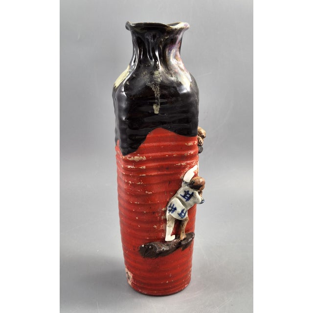 Tall Japanese Sumida River Vase by Inoue Ryōsai, 1890s For Sale - Image 11 of 13