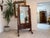 Antique Biedermeier Walnut Veneered Tailor's Mirror For Sale - Image 6 of 18