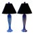 Late 20th Century Italian Cobalt Blue Sirena Table Lamps by John Hutton for Donghia - Pair For Sale