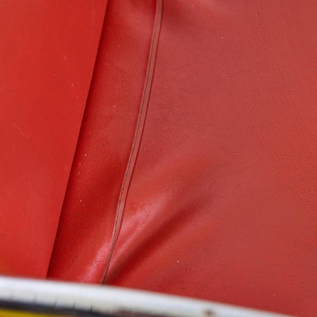 Red Faux Leather Office Chairs, Set of 2 For Sale - Image 9 of 11