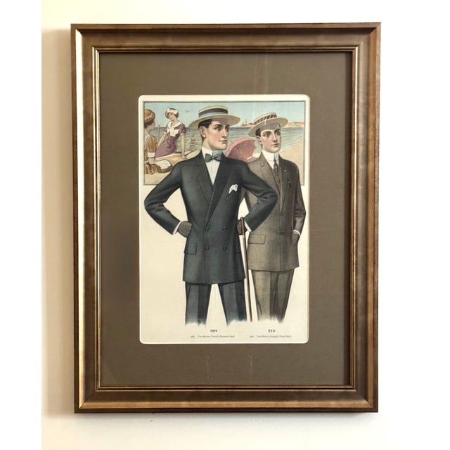 Original folio fashion print from M.L. Oberndorf & Co., Chicago, Illinois, featured in the company's 1913 Spring & Summer...