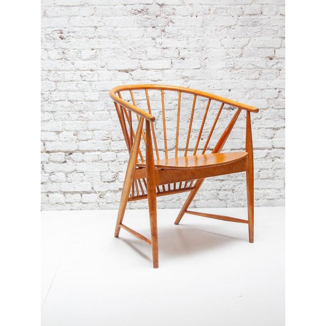 Set of Armchairs Model Sun Feather attributed to Sonna Rosen from Nässjö Stolfabrik, Sweden, 1954 For Sale - Image 3 of 18