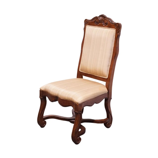 HEKMAN FURNITURE Cherry Louis XV French Provincial Contemporary Style Dining Side Chair 7-2224 46" High 23" Wide 27.5"...