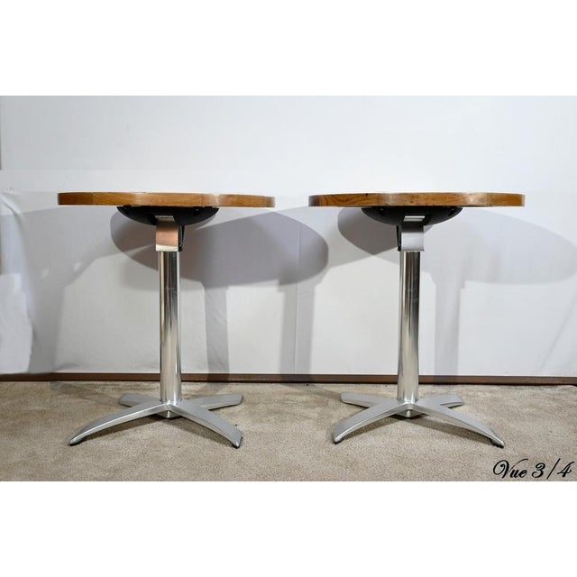 Small Bistro Tables in Ash by R. Vlaemynck, 1990s, Set of 2 For Sale - Image 12 of 18