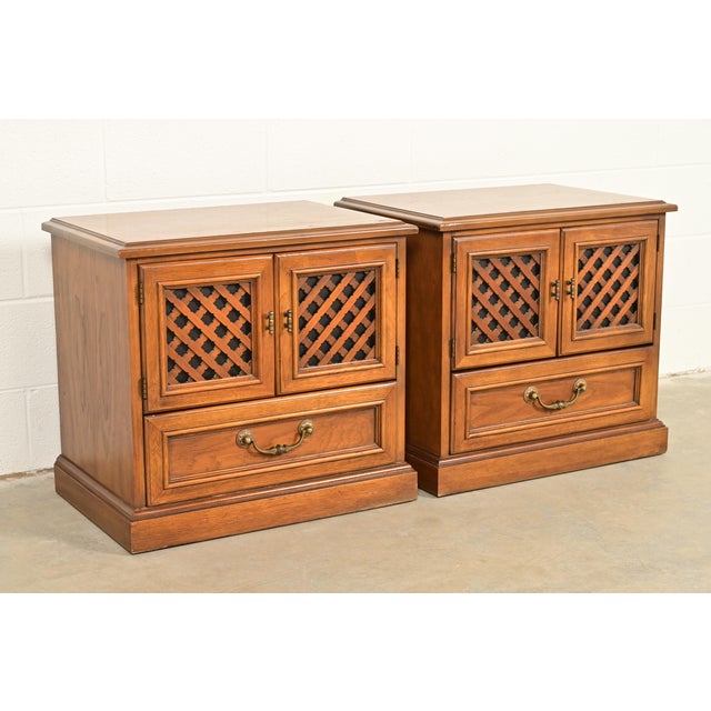 Drexel Spanish Colonial Carved Walnut Nightstands, Pair For Sale - Image 17 of 17