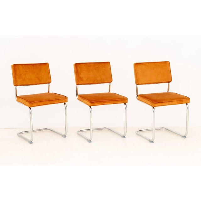 Knoll Style Velvet Upholstered Chairs, 6 For Sale - Image 9 of 11