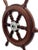 Fine Vintage Hand Made Large 25 Inch Authentic Mahogany & Rhodium Plated Brass Yacht - Ships Wheel - Mid 1900s For Sale - Image 15 of 18