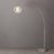 The Float Arc Lamp is a sophisticated lighting piece featuring a Satin Nickel Steel body and a Sphere White Satin Steel...