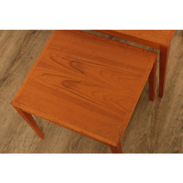Mid Century Danish Modern Nesting Tables - Set of 3 For Sale - Image 12 of 13