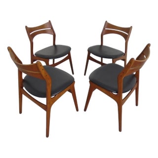 Teak Model 310 Dining Chairs by Erik Buch for Chr. Christensen, Denmark, 1960s, Set of 4 For Sale