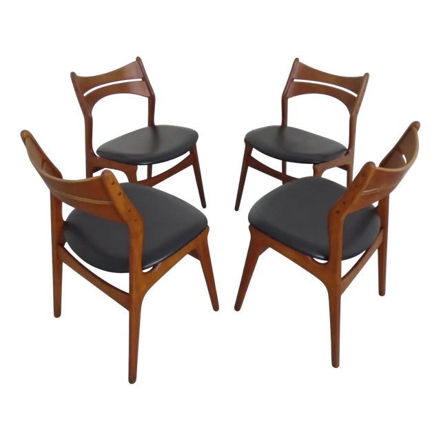 Teak Model 310 Dining Chairs by Erik Buch for Chr. Christensen, Denmark, 1960s, Set of 4 For Sale