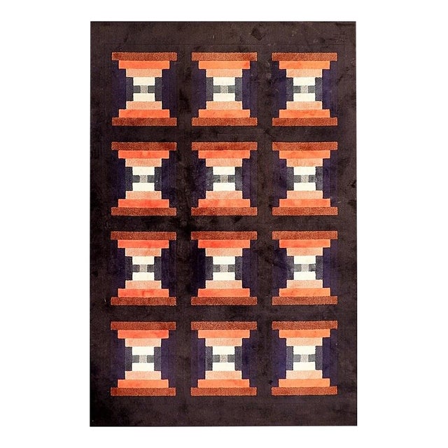 Spanish Geometric Short Pile Rug, 1970s For Sale