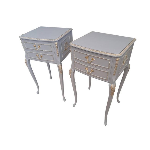 French Louis XV Olympus Bedside Tables, Set of 2 For Sale - Image 6 of 18