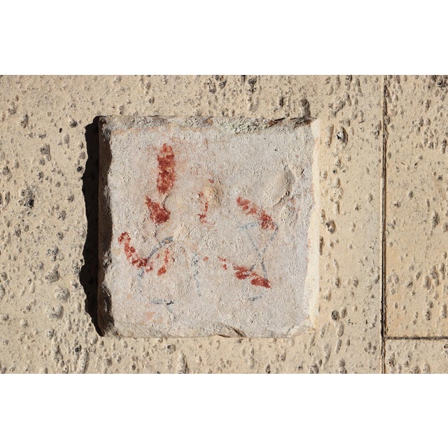 Antique 18th Century Blue and White Portuguese Tile Depicting a Foot on a Baroque Sandal For Sale - Image 9 of 9