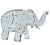 Art Deco Vintage 1930s Co-Operative Flint Glass Co. Clear Elephant Figural Covered Box For Sale - Image 3 of 9