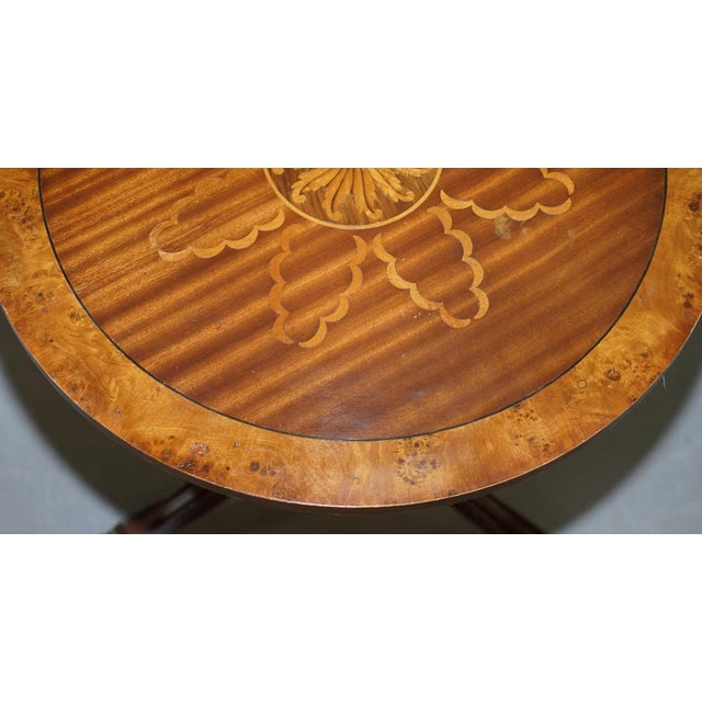 Burr Walnut Marquetry Inlay Side Tables, Set of 2 For Sale - Image 18 of 18